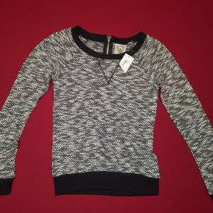 NWT Macys black and white sweater top!